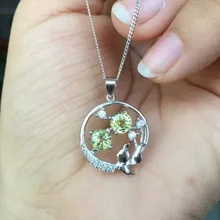 Подвеска с натуральным Синим Сапфиром И драгоценным камнем, серебро 925 пробы, подвеска с натуральным драгоценным камнем, трендовые круглые цветы, женские вечерние ювелирные изделия