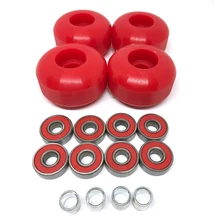 Spacers Wheels Bearing Rings ABEC9 95A 52mm X 31mm Repair Kit Assembly Blank Skateboard Wheels PU Replace Longboard Cruiser