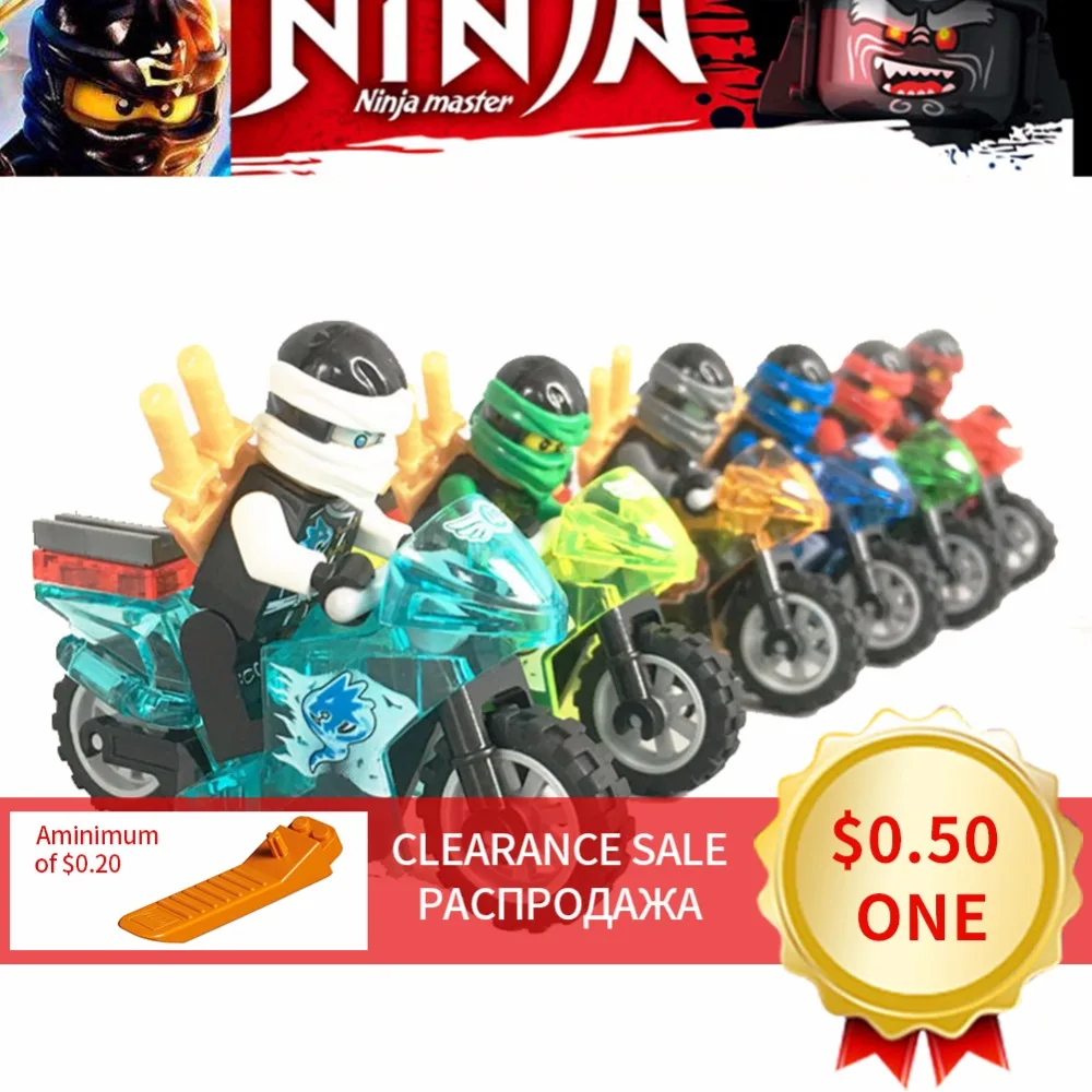 

Ninja Legoing Building Blocks Action Figures NYA KAI JAY COLE ZANE Lloyd Enlighten DIY Birthday Kids gift Toys for Girl or boy