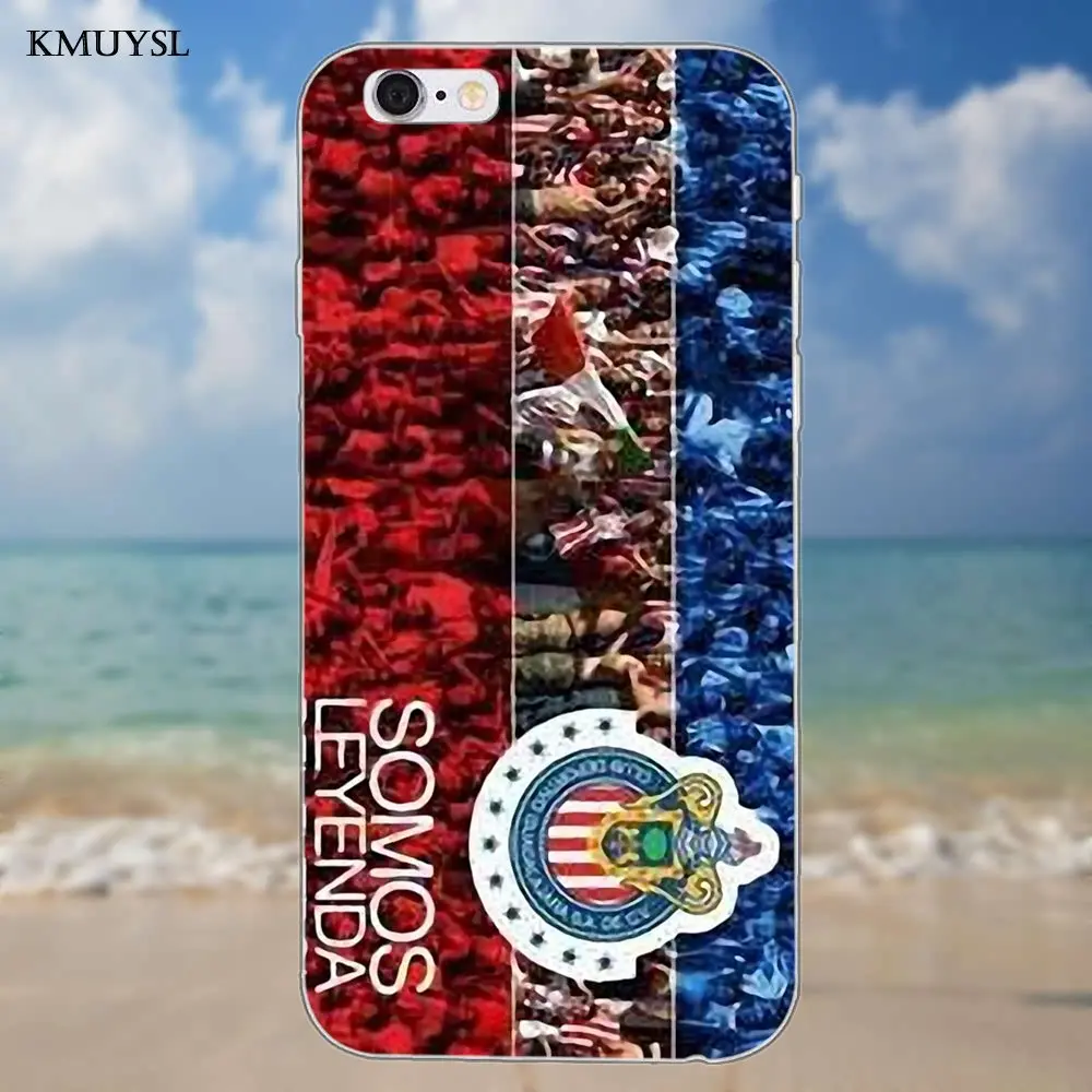 Мягкий ТПУ телефон для iPhone 4 4S 5 5C SE 6 S 7 8 Plus X Galaxy S5 S6 S7 S8 Grand Core II Prime Alpha Chivas Guadalajara