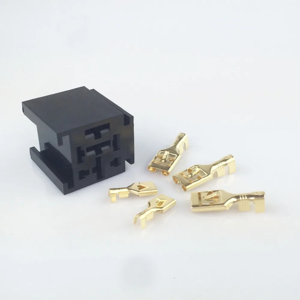 

2sets High current relay socket / car relay socket plastic parts / 80A relay socket / 9.5 plug spring