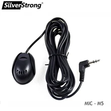 Silverstrong 1pc 50 hz-microfone externo profissional do microfone de 20 khz 3.5mm para o jogador de dvd do carro mic gps para a chamada handsfree de bluetooth