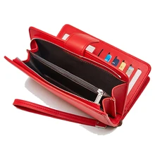 Wallet Female 2019 Pu Leather Wallet Leisure Purse Red Style Trifold Women Wallets Long Coin Purse Phone Card Holders Carteras natsume yuujinchou natsume takashi cat printing long coin purse pu anime women wallet kawaii female purse student phone bags