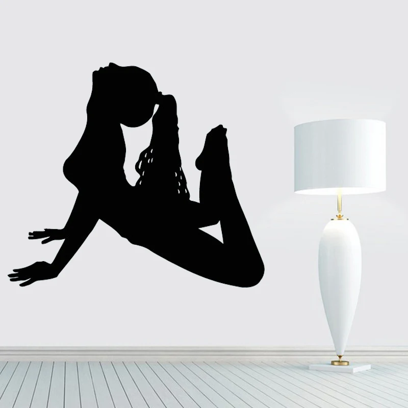 Women Yoga Fitness Exercice Wall Sticker Gym Yoga Pose Sport Wall