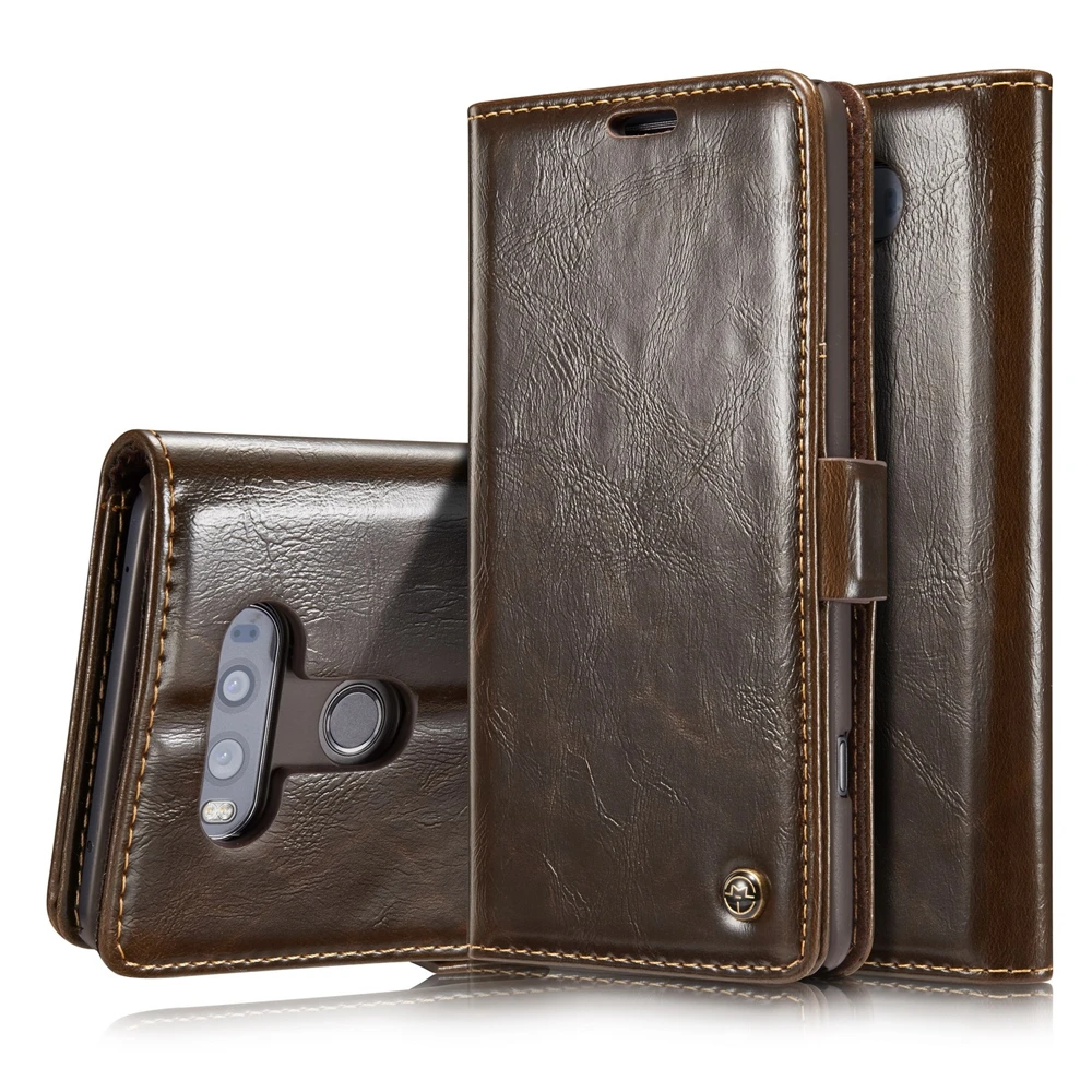 

CaseMe Flip Case For LG G5 G6 V20 Case PU Leather Silicone Wallet Cover For LG G4 V10 Vintage Phone Case