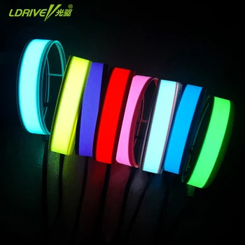 

8 Colors Car 60CM EL Wire Tape Flexible Cold Light For Car,Party,Wedding Decoration With Battery Case or Cigarette Lighter Plug