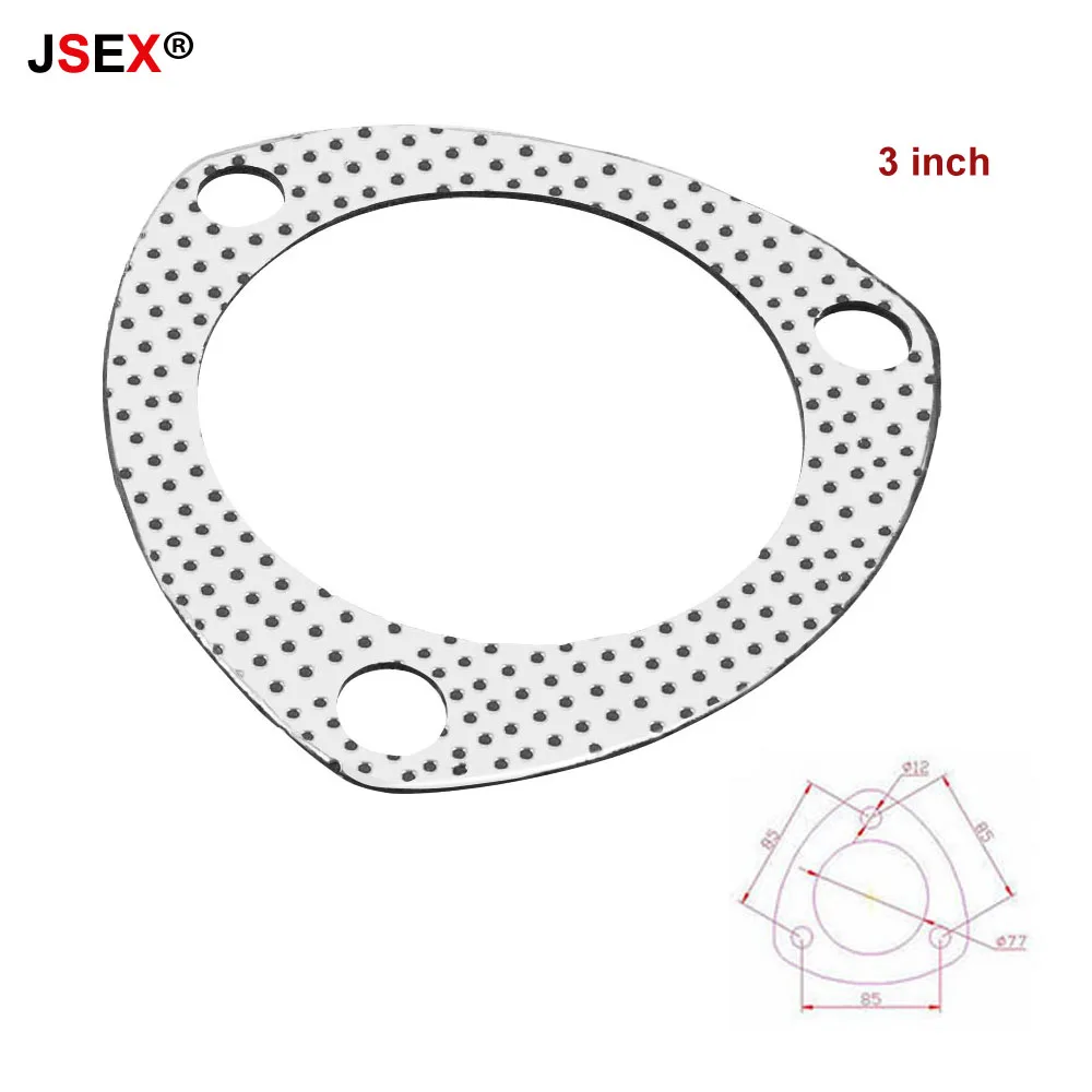 1pc 3 inch 3'' 3 Bolt Temperature Exhaust Downpipe Flange Car Engine