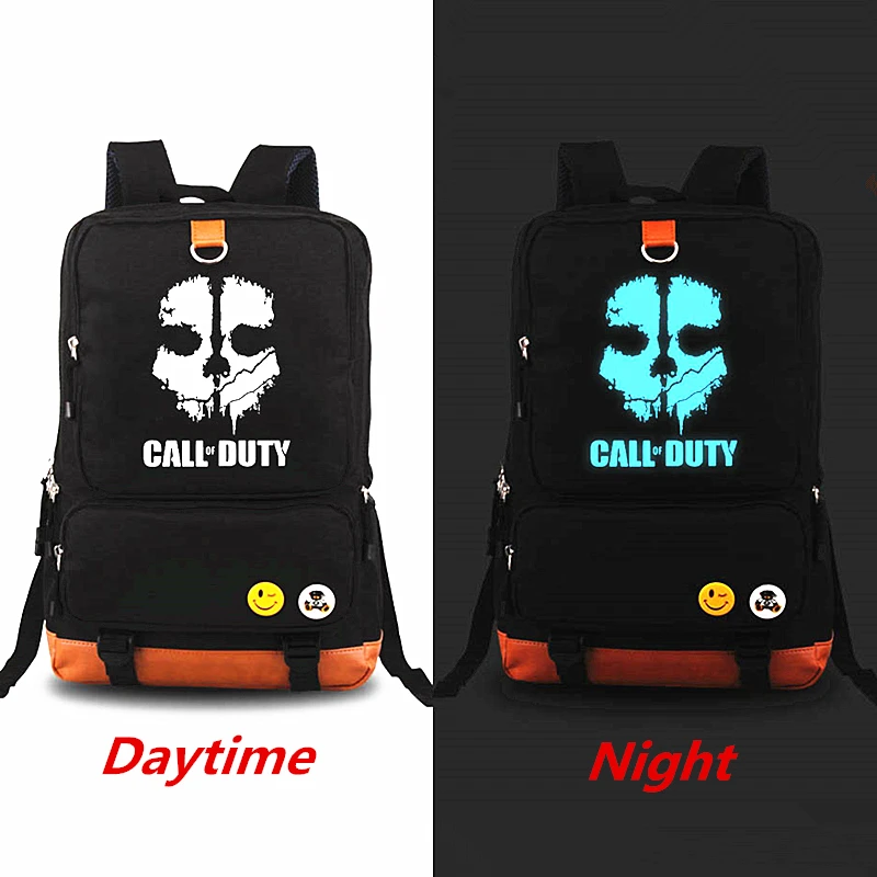 

Hot Game Backpack Call of Duty Luminous Ghost Backpacks Teenagers Men Women's Student School Bags Casual Travel Laptop Bags