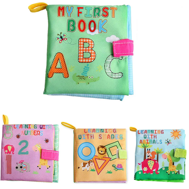 

4pcs Baby Reading Book Soft Cloth Book Baby Early Learning Educational Toy Set