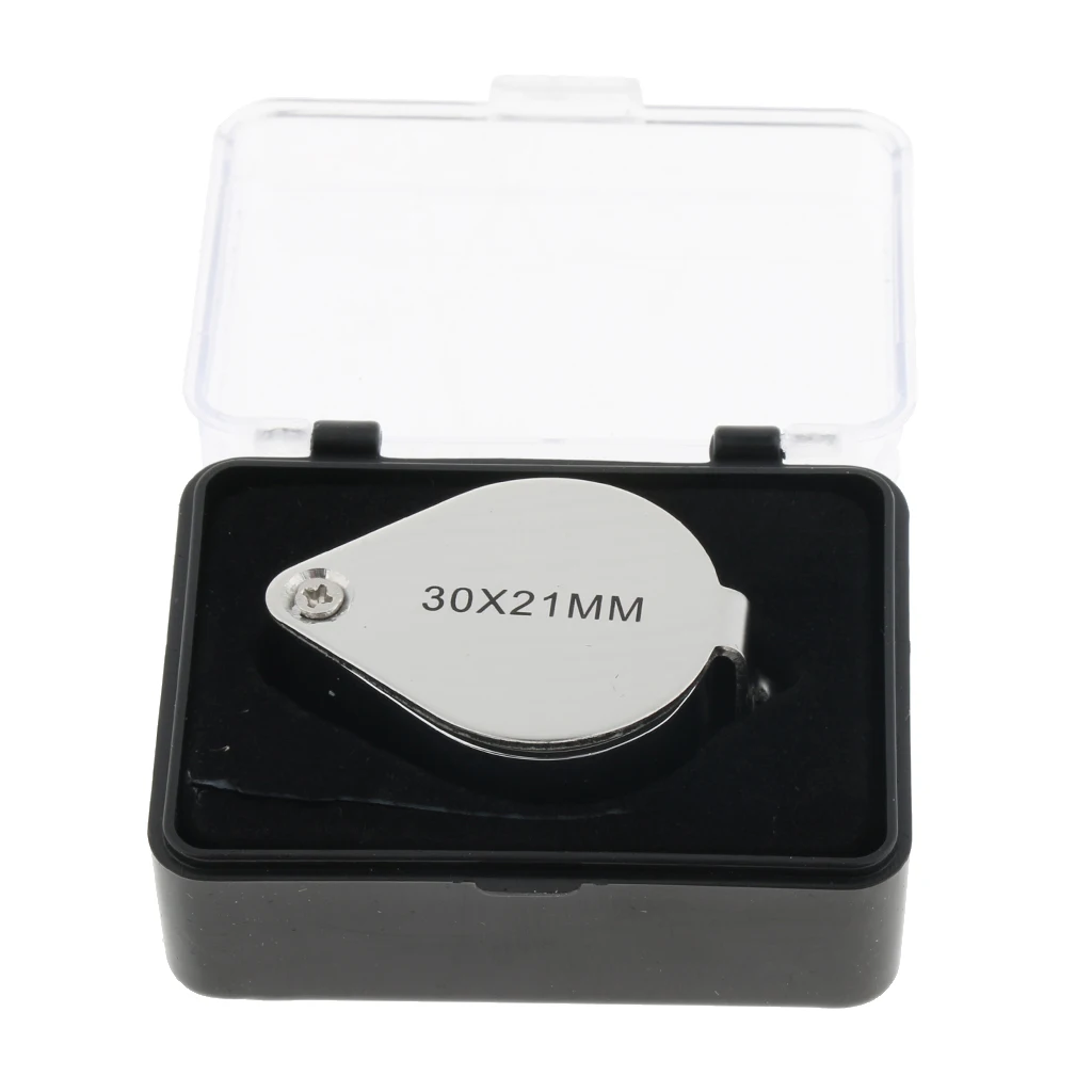 Mini Foldable 30 Times Magnifying Magnifier Glass Jeweler Eye Jewelry Loupe