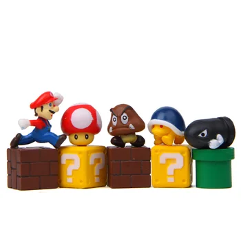

4/8/10pcs Mario Magnet Sets for Refrigerator DIY Cartoon Character Combination Family Decoration 3D Super Mario Fridge Magnet