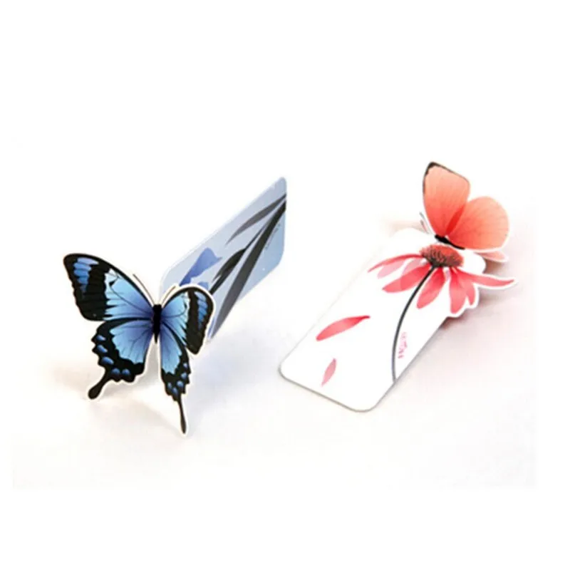 Книги Знаки Цветочный принт Закладки канцелярские мини Бумага 3D стерео бабочка Закладки S для детей школьные принадлежности 4 шт