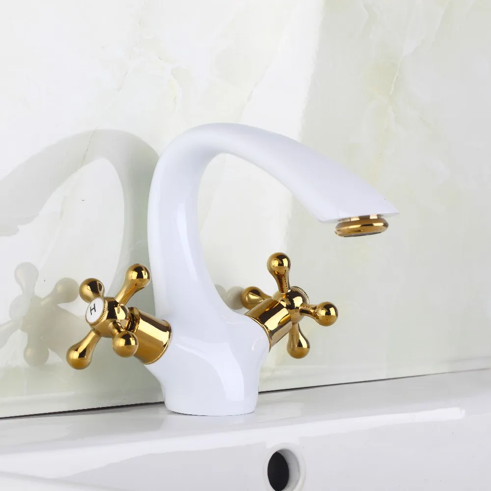 

HELLO Contemporary Double Handles Basin Faucet 97189 Bathroom Washbasin Faucet Lavabo torneira Painting Tap Mixer Body