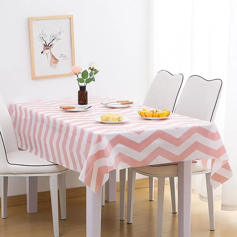 

Pink Black Stripe Disposable Tablecloth Wedding Birthday Party Decor Baby Shower Party Supplies