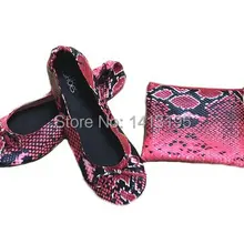 Особенные модные складывающиеся женские балетки на плоской подошве с чехлом; цвет леопардовый