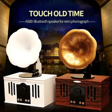 Громкоговоритель usb флэш-накопитель небольшой акустический античный фонограф AS80 Ретро беспроводной bluetooth динамик