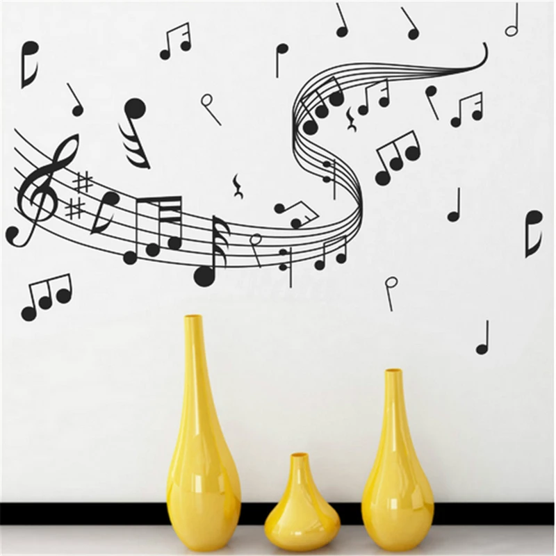 JX-LCLYL Removable Music Notes Band Room Home Wall Stickers Decals Vinyl DIY Decor Art