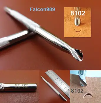 

1pc Stainless Steel Leather Craft Carving Stamping Stamp Punch Stamper Tool Master Leather Stamper - Chisel Pricking Iron Awl