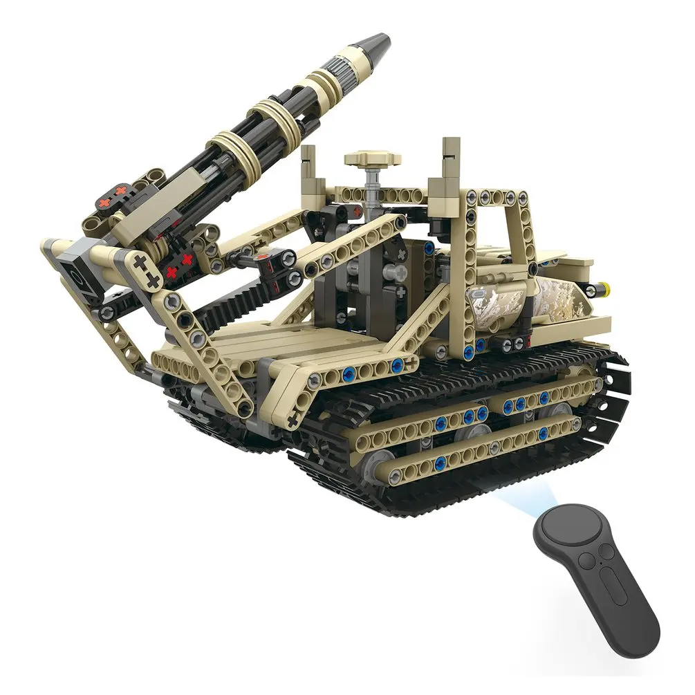 

MoFun-13009 2.4G 4H USB Charging Building Block Simulated Military Vehicle 538pcs DIY Electric RC Car Tank Model Xmas Toys Hobby