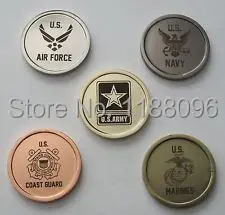 

2014 Wholesale and retail Low price Military Commemorative Coin ARMY - NAVY - AIR FORCE - MARINES - Custom Engraved hl50175