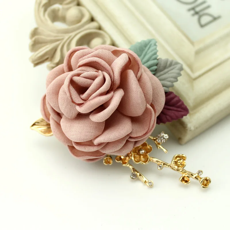 

Fabric flower brooch jewelry brooch pin cardigan jacket beautiful lady high-end fashion accessories flowers