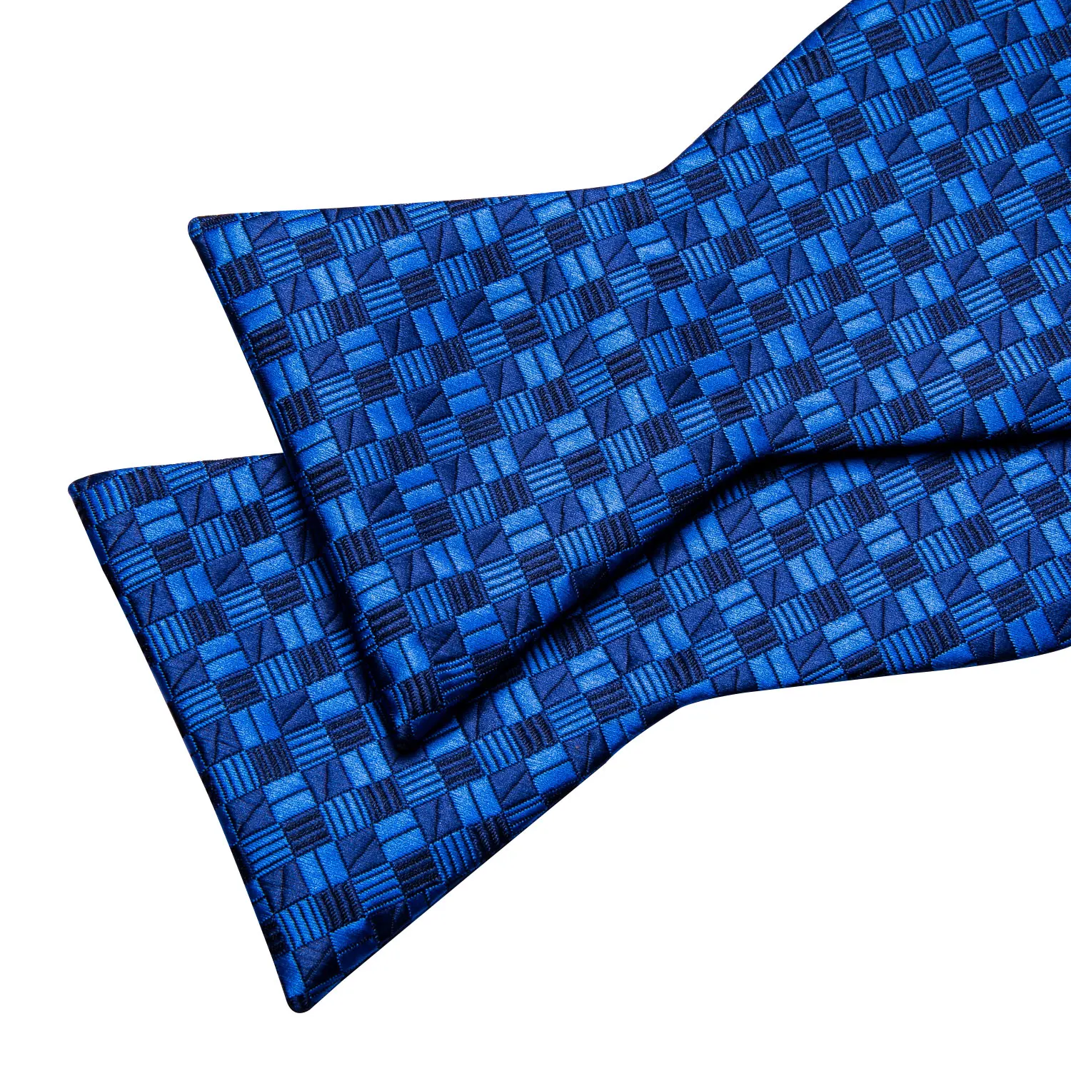 Самостоятельно галстуки-бабочки для мужчин, шелковый галстук-бабочка, черный, темно-синий, в клетку, носовой платок, запонки, воротник для костюма, съемный галстук, Барри. Ван LH-1023