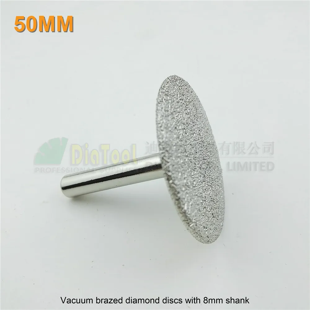2pcs/set Vacuum brazed diamond saw blade cutting discs with 8mm round shank (Dia 50mm+40mm) long life fast working