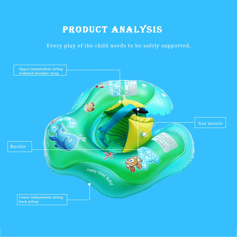 Экологически чистое надувной круг для купания ребенка Float Rollover устойчивое плавание кольцо для 1,5 месяцев-3 лет
