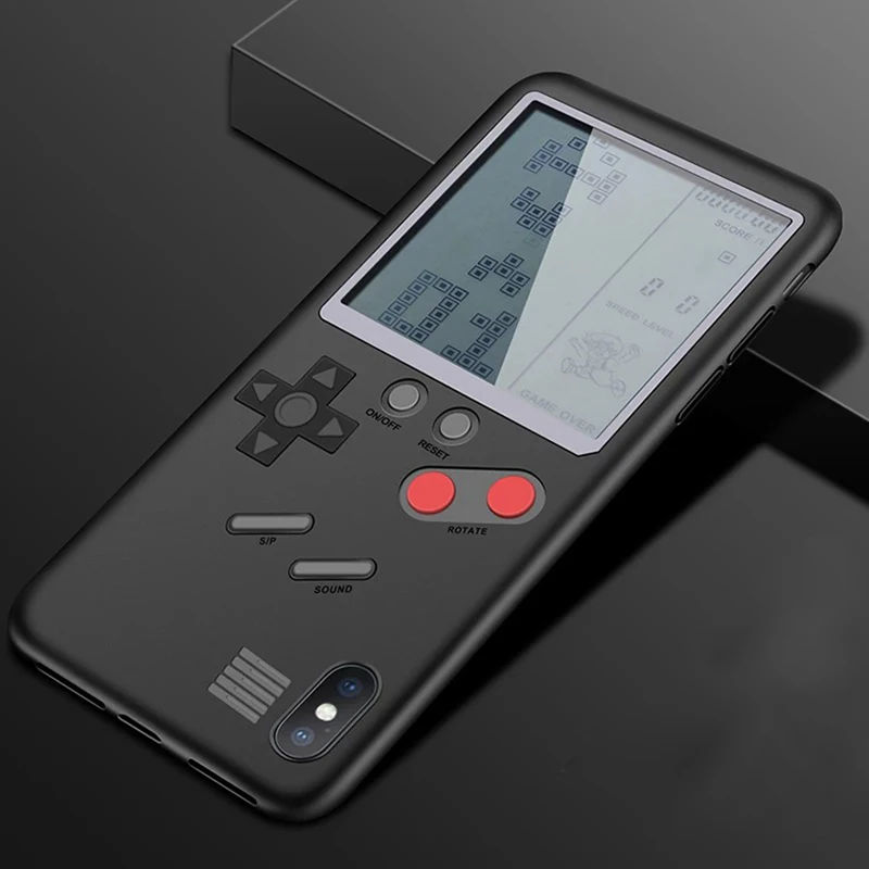 Игровой автомат чехол для iPhone X 6 6 S Plus Чехол черный Ретро Чехол для игровой приставки для iPhone 7 8 Plus X Capinha Fundas