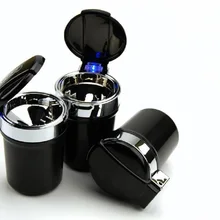 Пепельница для автомобиля портативная Бездымная пепельница для сигарет светодиодный индикатор автомобиля Стайлинг авто аксессуары универсальный держатель