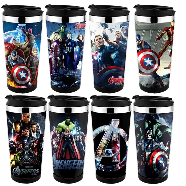 

free shiping 450ml 16oz The Avengers mug , Captain America travel mug adversing mug easy for DIY , can design mug for gift ,