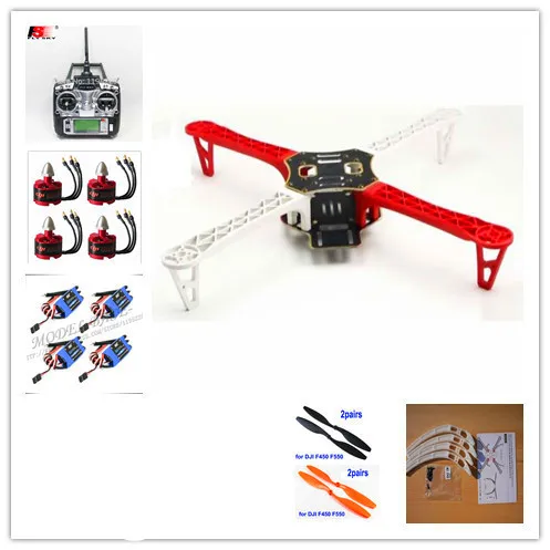 F450 ATF Quadcopter Frame Kit&DJI 920KV Brushless Motor DYS Simonk 30A ESC&FS-T6 Remote Controller