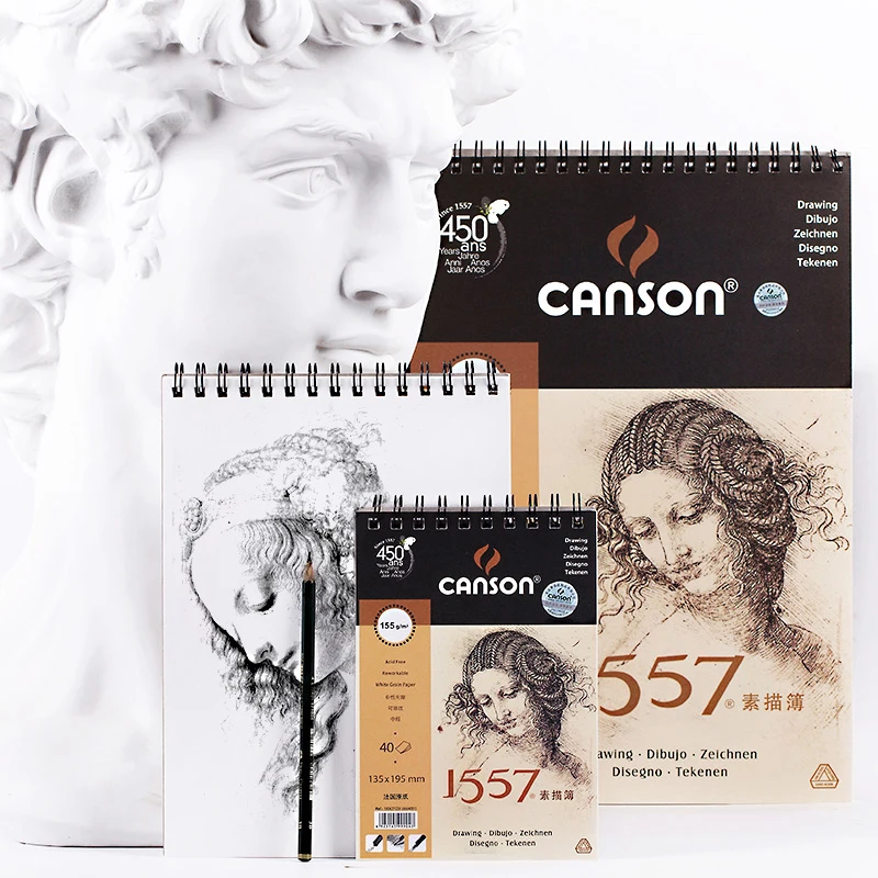 Canson 1557 sketchbook 180 г 16 к 8 к цветная свинцовая книга угольный карандаш Карандаш для рисования без кислоты мелкозернистые товары для рукоделия