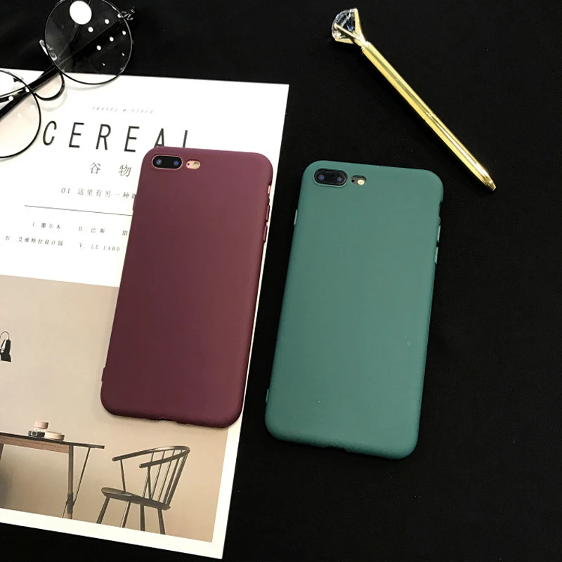Силиконовый чехол для телефона iPhone 5 мягкий защитный iphone 6 6s Матовый ТПУ