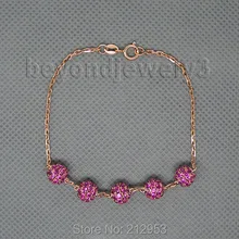 Винтажные Ювелирные изделия Твердые 18Kt розовое золото браслет из натурального рубина для девочки ювелирные изделия подарок NA0020