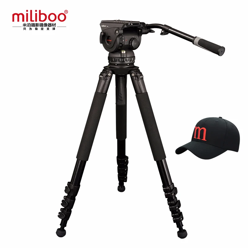 

miliboo Professional Broadcast Movie Tripod M18L 4 Section with Fluid Head Load 18 kg Max Height 207.4cm/81" 39mm Tube Diameter