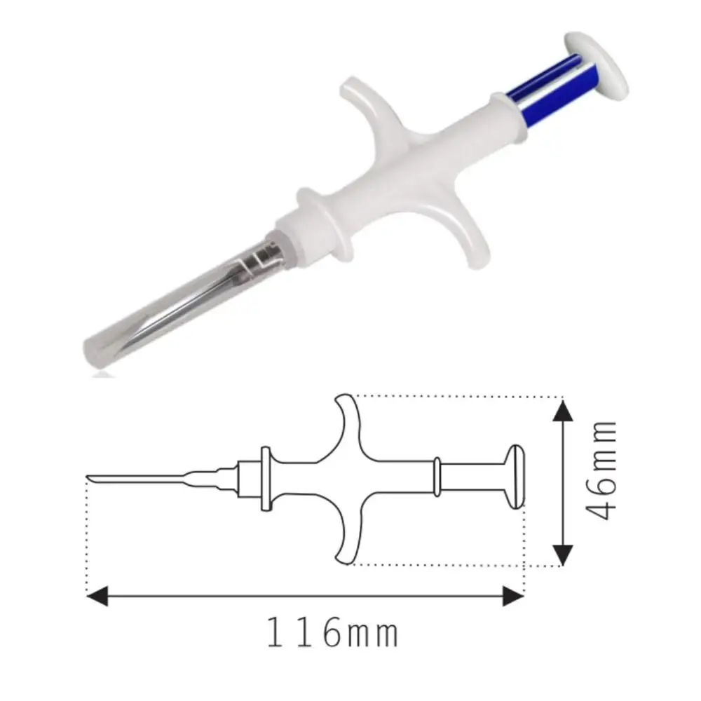

100PCS Glass Tag with implanter 2.12*12mm ISO11784/785 FDX-B turtle usage ICAR Certificate pet animal microchip