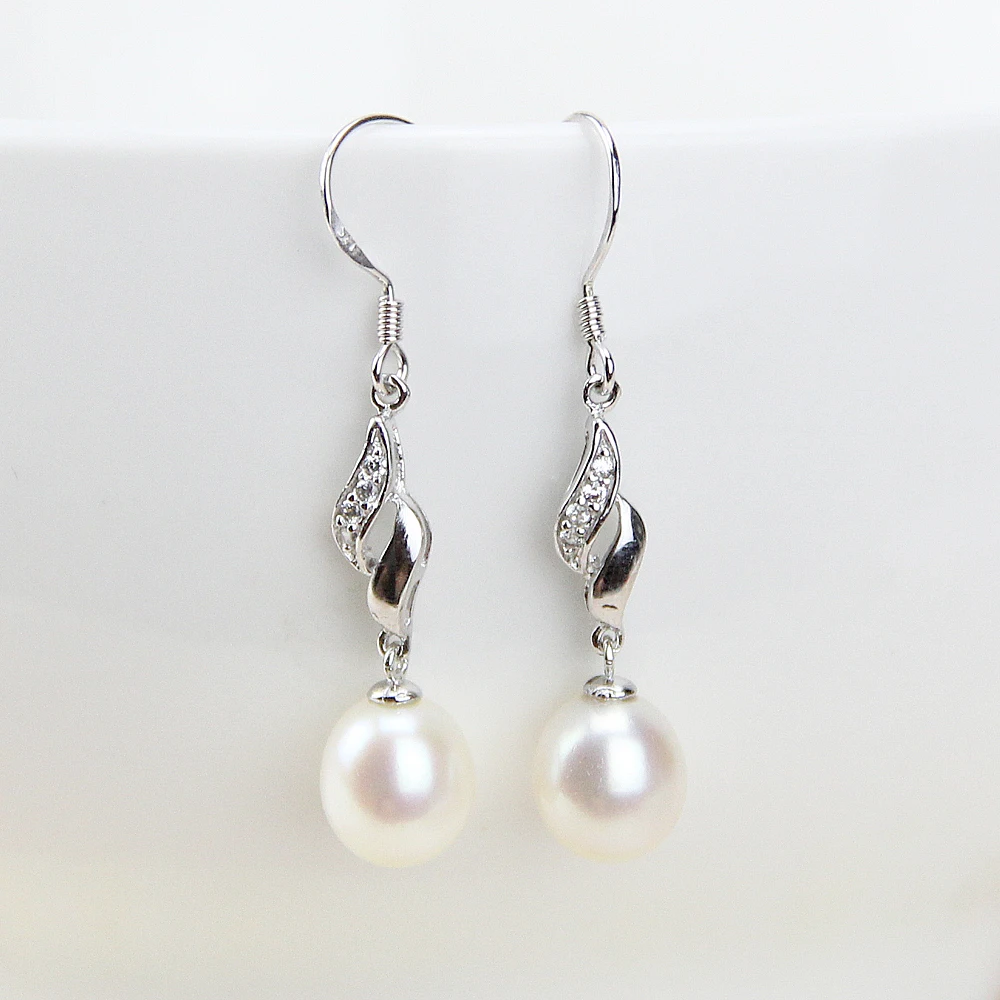 New Fashion Dangling Earring For Women Trendy Birthstone Flower New Fashion Dangling Earring For Women Trendy Birthstone Flower Crystal Wedding Freshwater Natural Pearl Dangle In Drop Earrings From