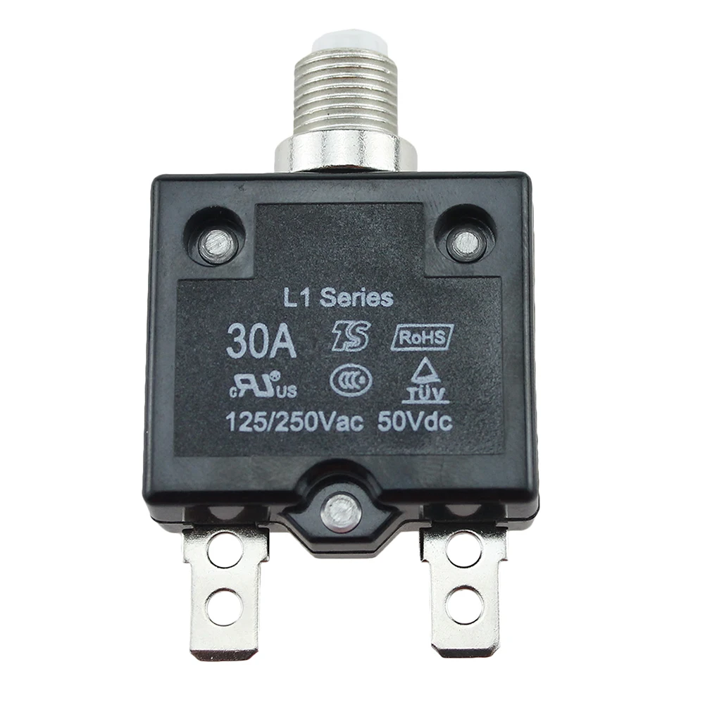 5A/10A/15A/20A/30AMP Panel Mount Push Button Moulded Case Resettable Electric Protection Circuit Breaker Thermal Air Switch |
