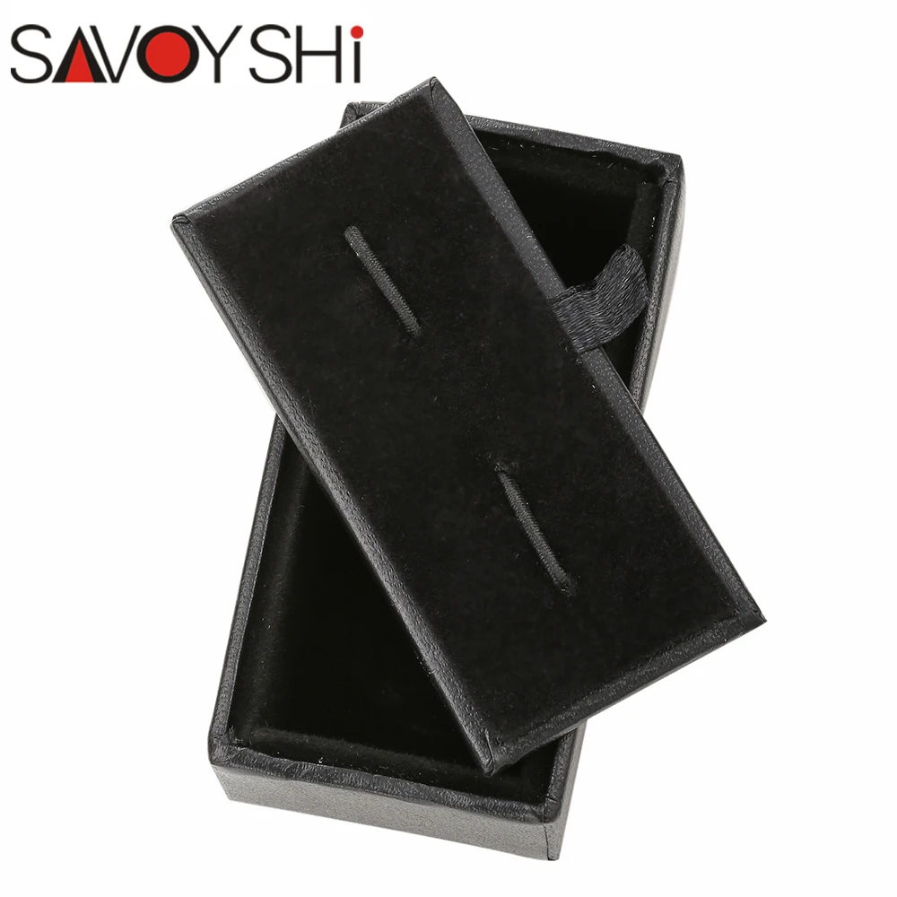 SAVOYSHI 1 пара мужские винтажные запонки круглый серебряного цвета металлическая