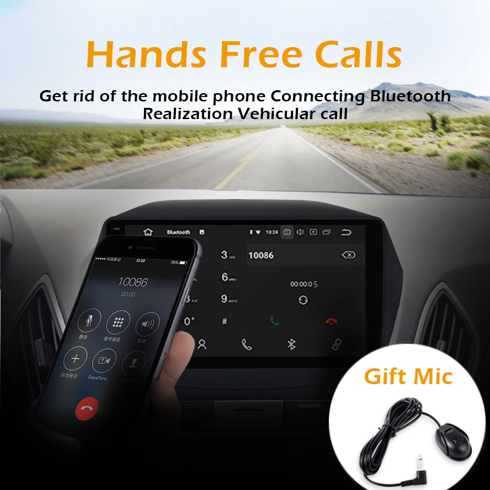 Flash Deal 9" Android 9.0 Car GPS Radio Player for Hyundai IX35 2013 2014 2015 with Octa Core 4G RAM 32G ROM Stereo GPS Navigation Headunit 2