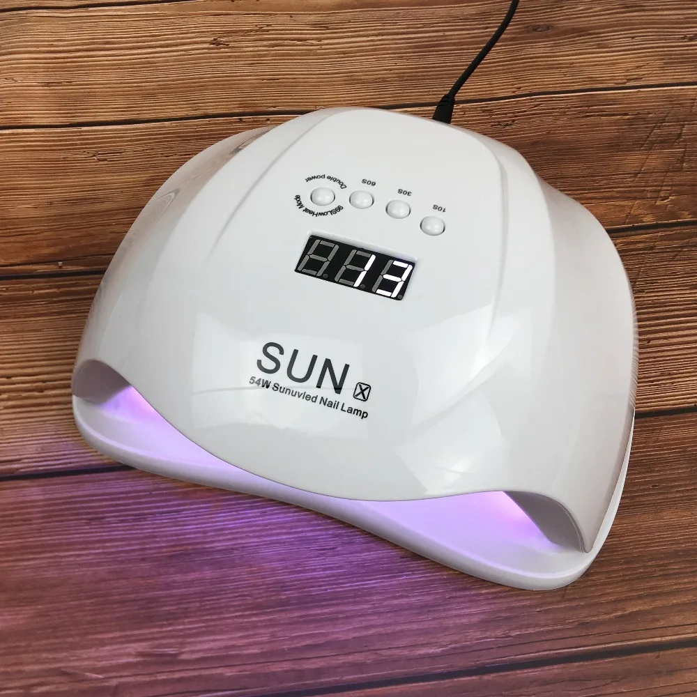

High Power 54W Nail Lamp SUN X LED UV Lamp Nail Polish Gel Varnish White Light Nail Dryer Lamp Machicure With Infrared Sensor