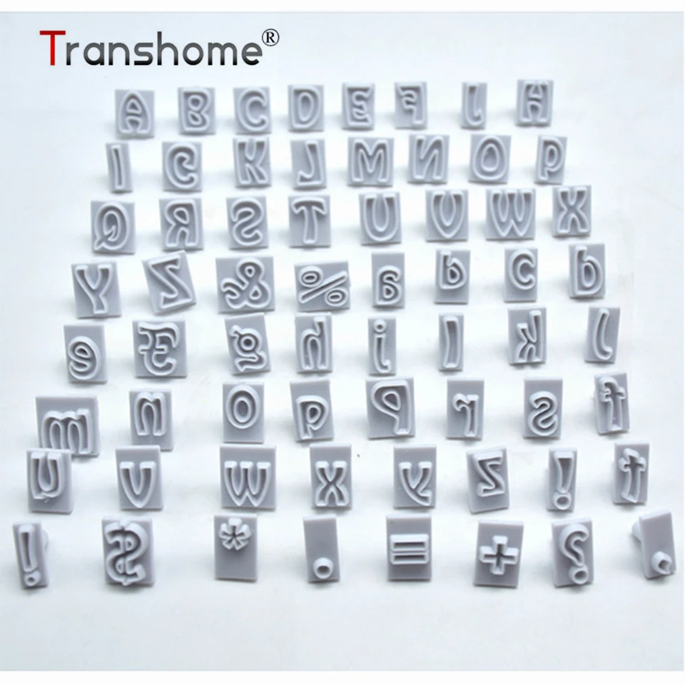 Transhome Алфавит резак печенья 64 шт./компл. DIY Инструменты для выпечки Английский