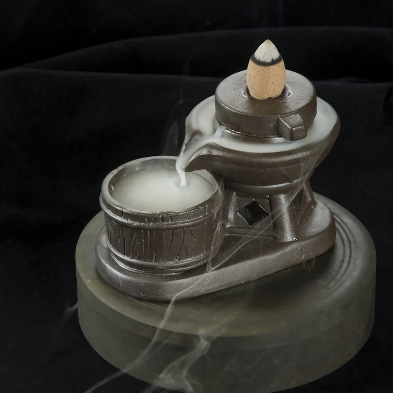 Small Size Fragrant Sandalwood Censer Backflow Censer Buddhism