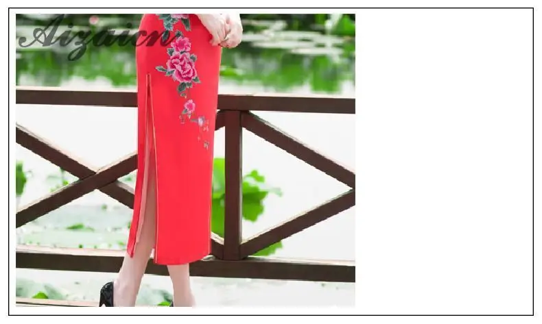 Невесты Для женщин китайский свадебное платье Qipao красный ретро цветок чонсам, Восточный стиль стильные вечерние одежды длинные Qi Pao Розовая Одежда