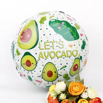 

18inch Avocado Foil Balloons 20pcs Fruit Let's Avocado Inflatable Helium Globos Birthday Wedding Party Decoration Ballons Toys