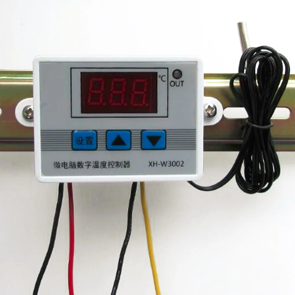 220 В XH-W3001 контроллер температуры цифровой светодиодный контроллер температуры термометр термо контроллер переключатель зонд
