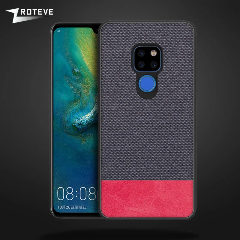 

For Mate 20 Cases Silicone TPU Canvas Back Cover Soft Cloths Fabric Case Cover For Huawei Mate20 Mate 20 Pro X Lite Phone Case