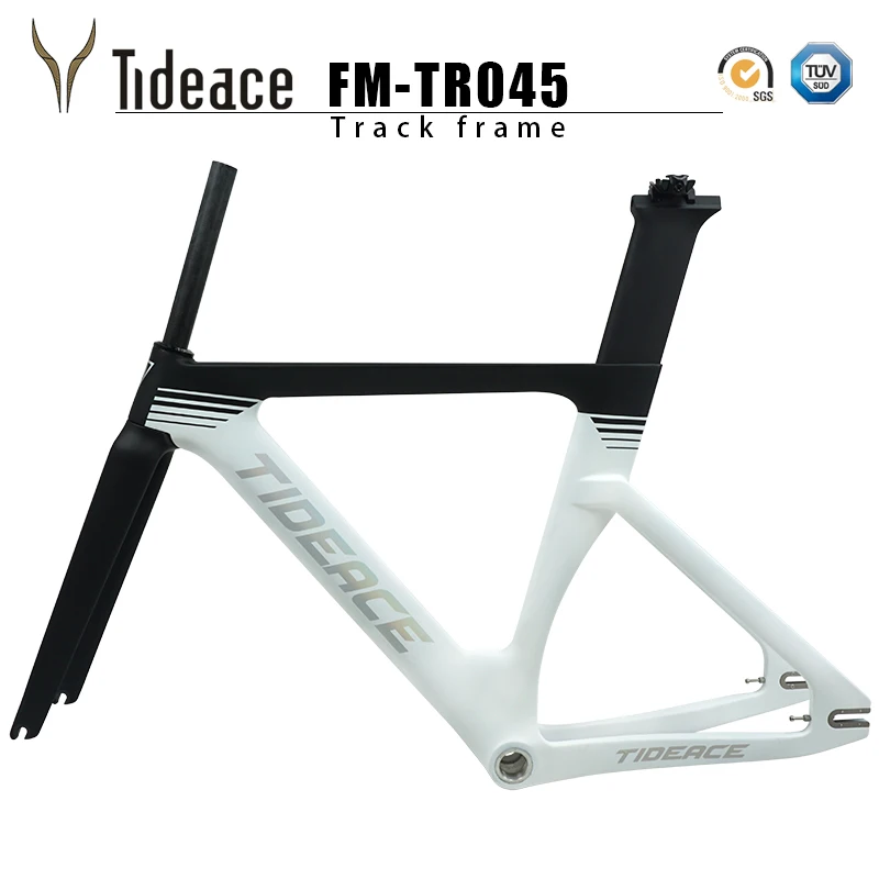 Perfect 2019 Carbon Track Frame Carbon Fiber Fixed Gear bike frame Carbon Racing Tracking bike Frameset 49/51/54/57cm with fork seatpost 4