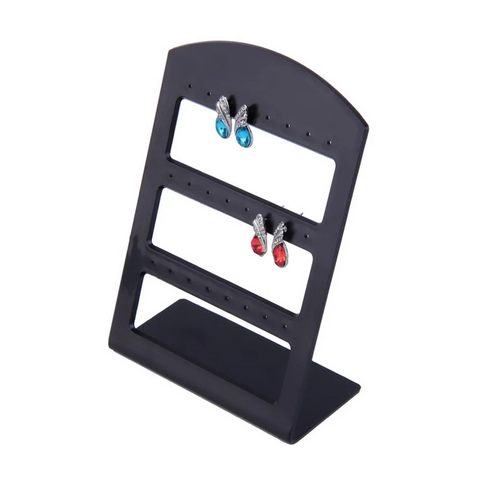 A45E 24 Löcher Earring Jewelry Show Plastic Display Rack Stand Organizer Holder 